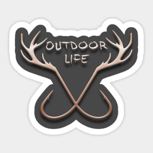 Outdoor Life Antler Hooks Sticker